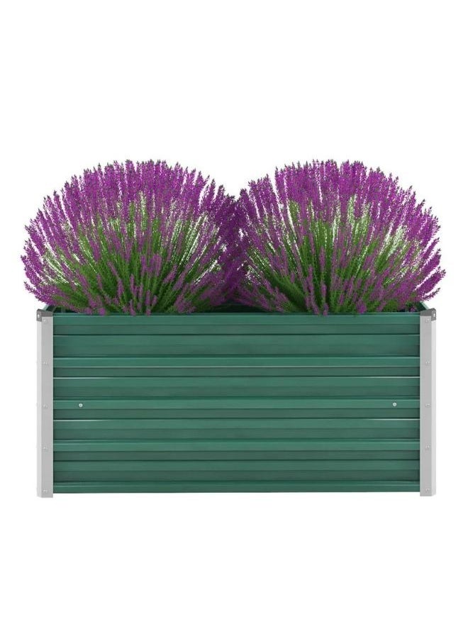 Garden Raised Bed Galvanised Steel 100x40x45 Cm Green