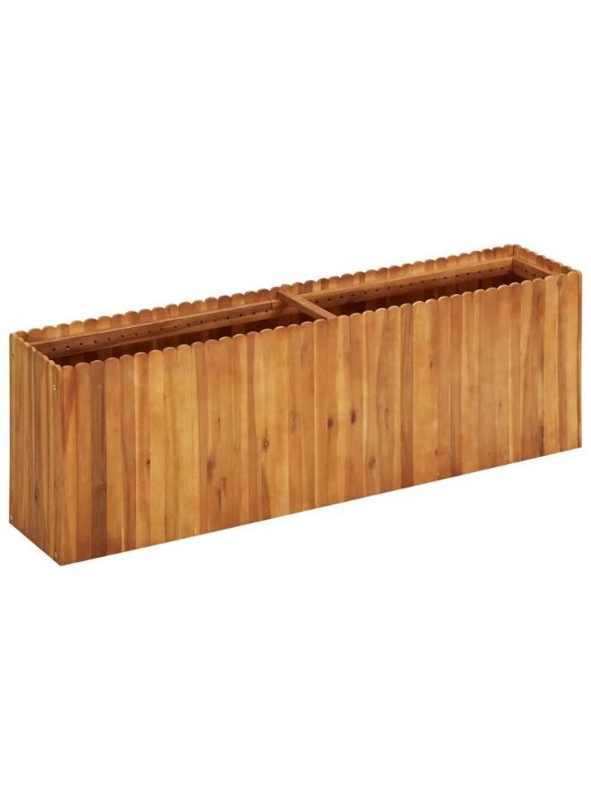 Garden Raised Bed 150x30x50 Cm Solid Acacia Wood