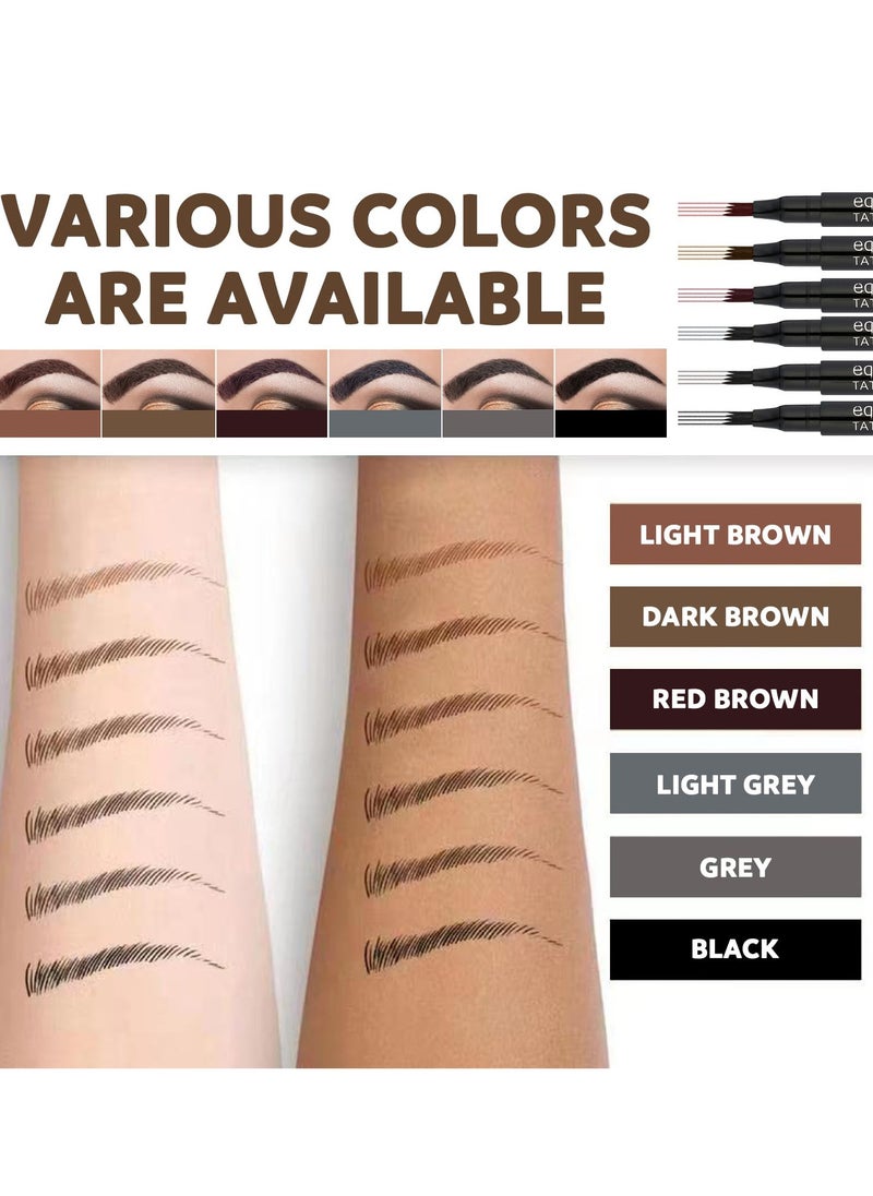 EXCEFORE 6 Pack Eyebrow Pencil, Long Lasting Waterproof Eyebrow Pen, Natural Looking and Stays on All Day (6 color)