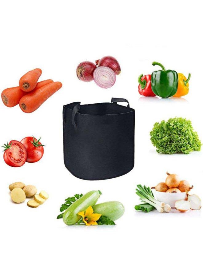 6Pcs Plant Bags 5 Gallon Black Non-Woven Fabric with Handle Garden Grow Pot black 28.00 * 5.00 * 26.00cm