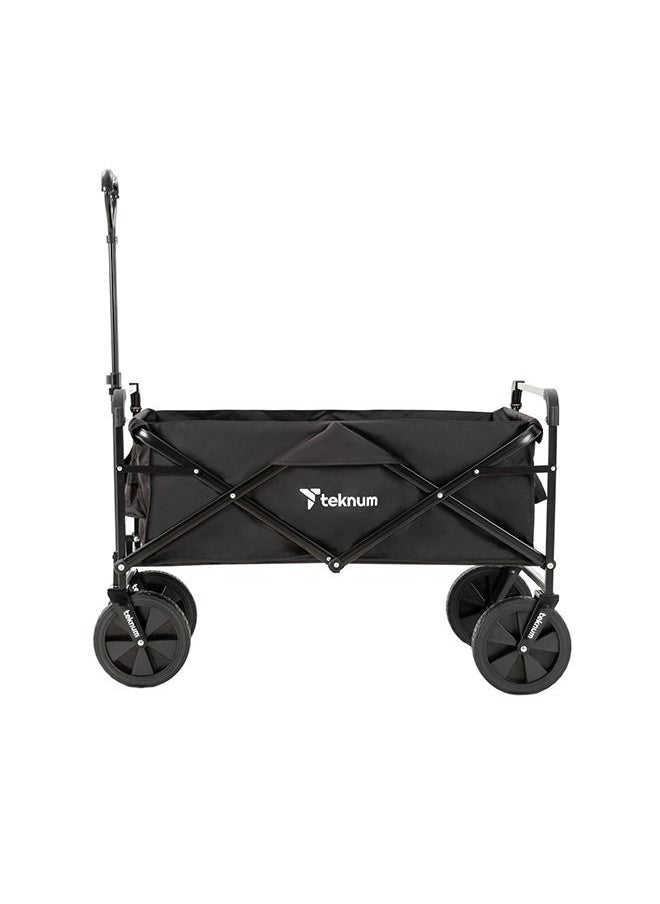 Lightweight And Durable Design, Folding Baby Wagon Cart With Canopy - Black