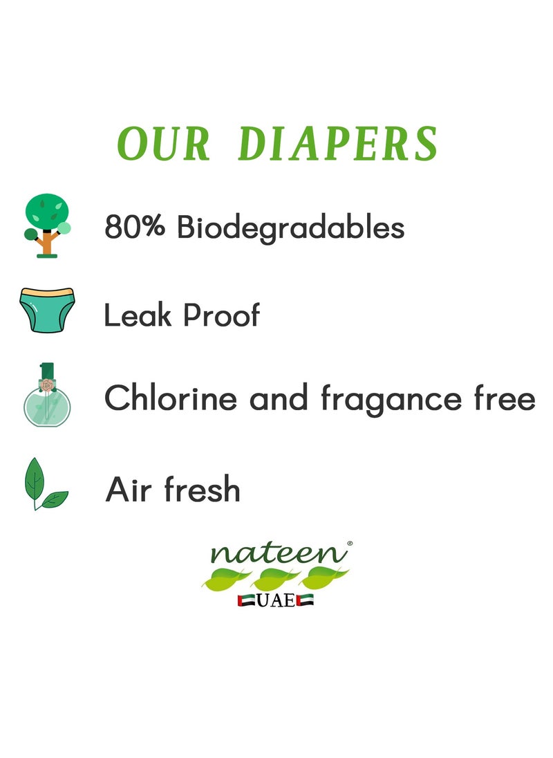 Nateen Hospeen Adult Diaper Pants size Medium, Adult pull ups for light Incontinence, period pants for heavy flow, super comfort fit women panty for postpartum, waist size 60-110cm, Night 40 counts.