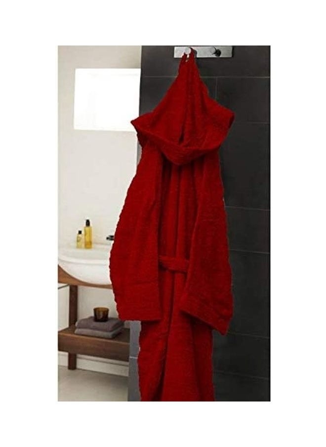 Bliss Casa - Unisex Bathrobe - 100% Cotton Super Soft Highly Absorbent Bathrobes For Women & Men- Perfect for Everyday Use Unisex Burgundy Adult Size