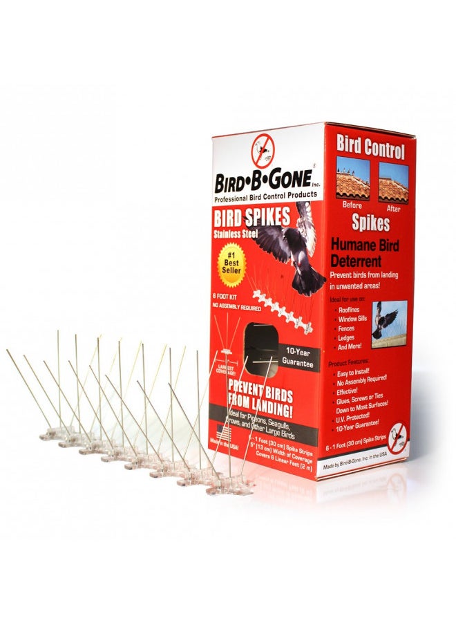 Bird B Gone Stainless Steel Bird Spikes - 6 ft Box