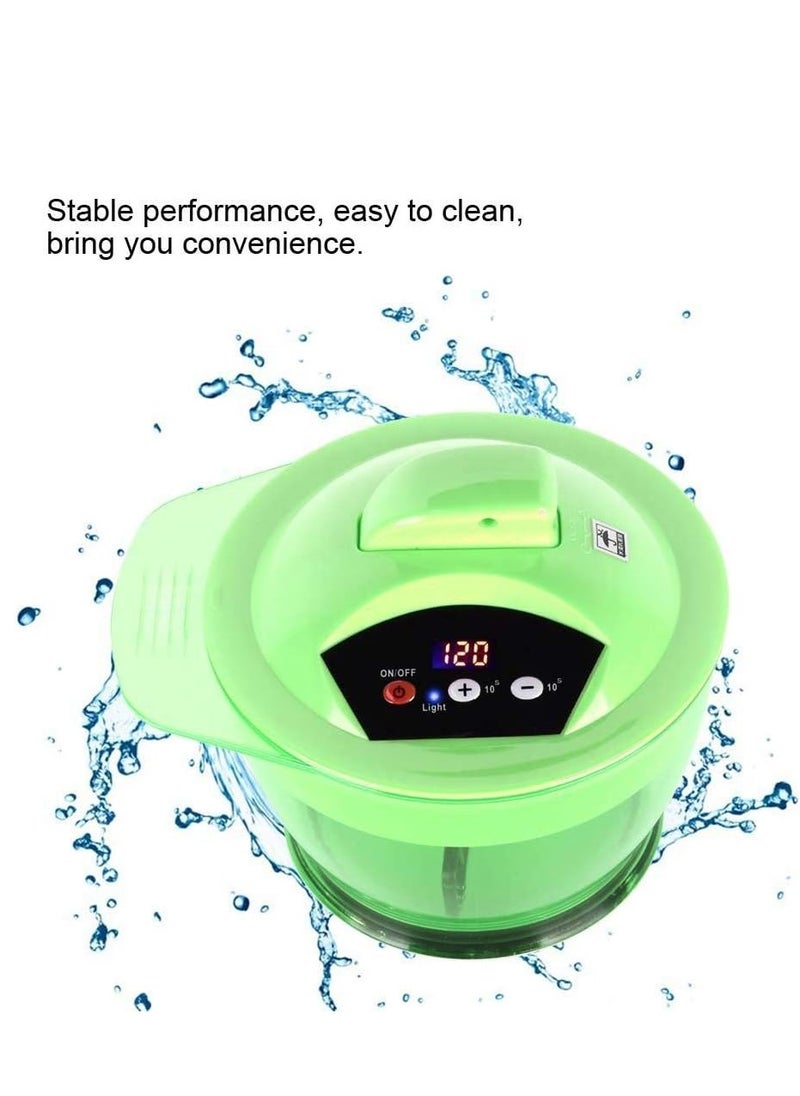 Electric Hair Color Mixer, Hair Color Mixing Bowl Automatic Mixer Dyestuff Blender for Hairs Color Mixing DIY Tools Salon Hair Coloring Bowl with LCD Time Display USB Rechargeable(Green)