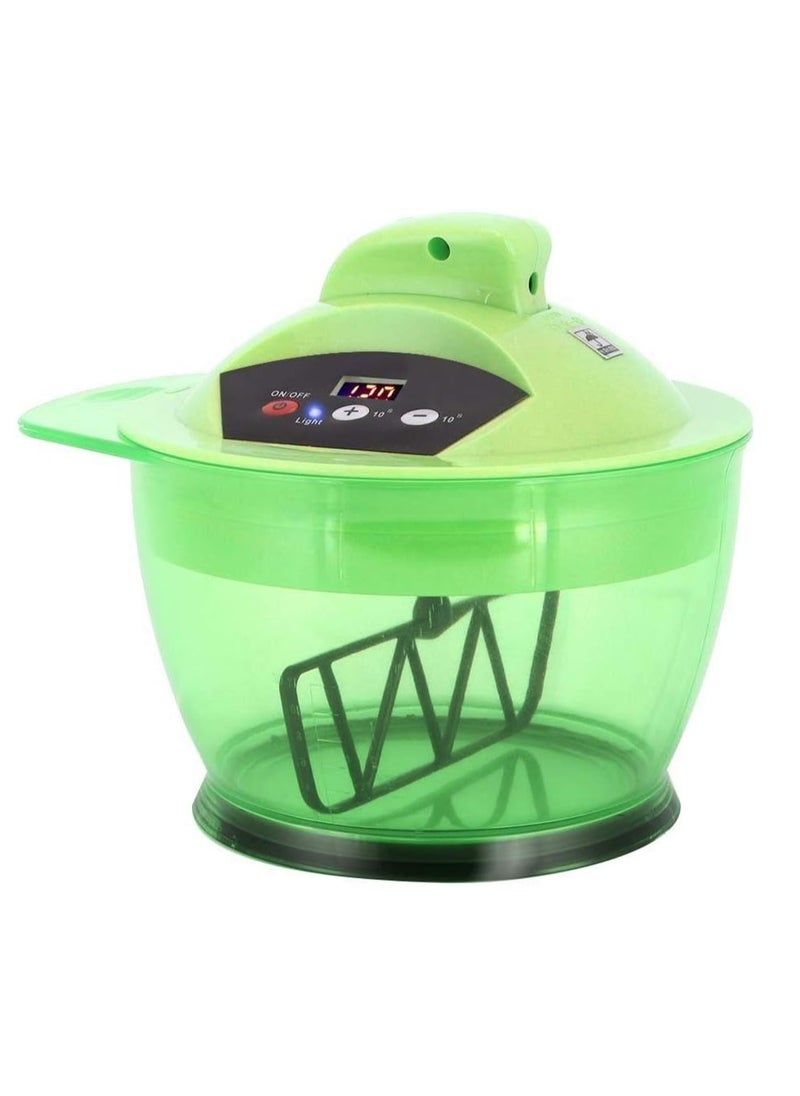 Electric Hair Color Mixer, Hair Color Mixing Bowl Automatic Mixer Dyestuff Blender for Hairs Color Mixing DIY Tools Salon Hair Coloring Bowl with LCD Time Display USB Rechargeable(Green)