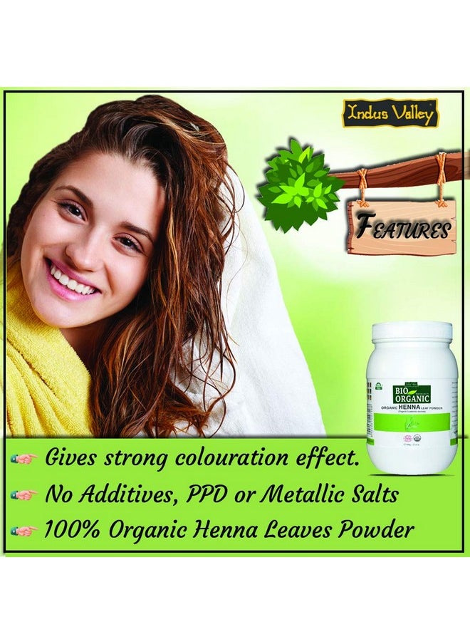 Indus Valley 100 Percent Organic Henna Leaf Powder, 500g