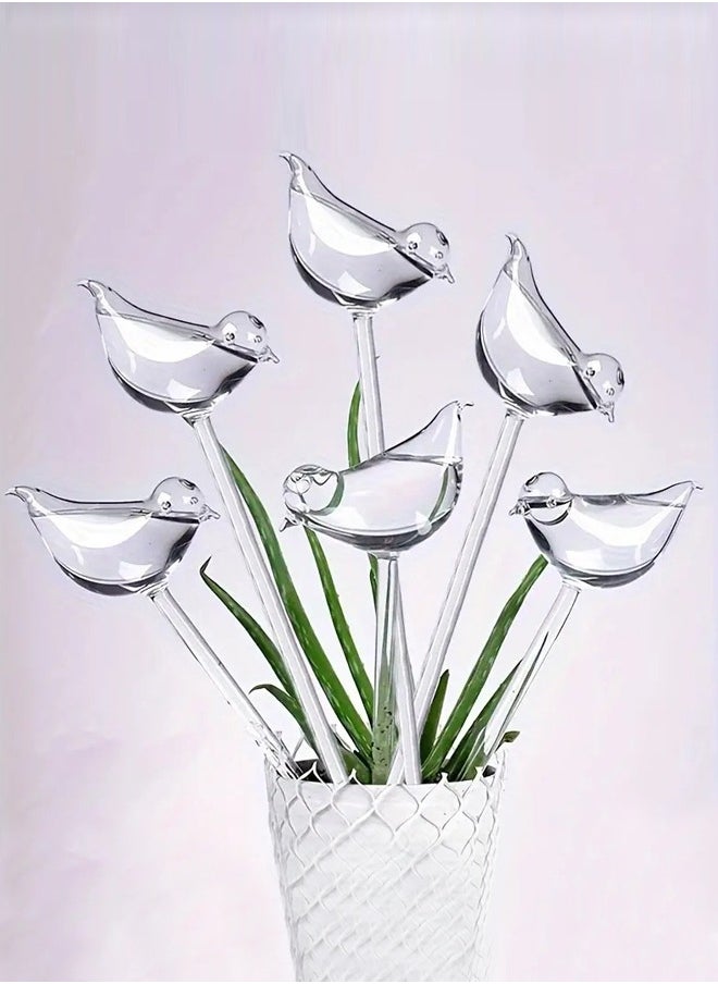 Waterer Bird Self Watering Bulb Hand Blown Clear Glass Plant Transparent 25 * 10cm