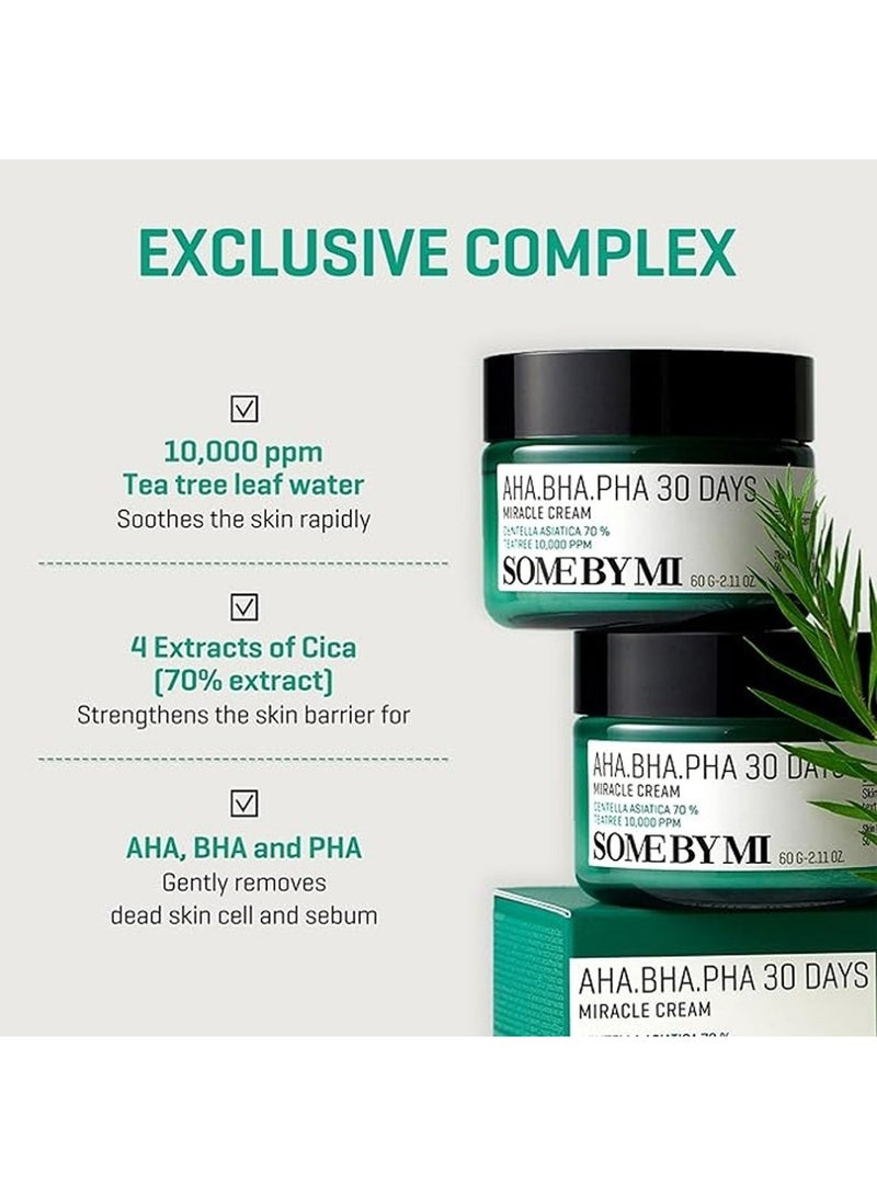 Aha Bha Pha 30 Days Miracle Cream - Made From Tea Tree Leaf Water For Sensitive Skin - Mild Moisturizer For Skin Calming And Soothing 60ml