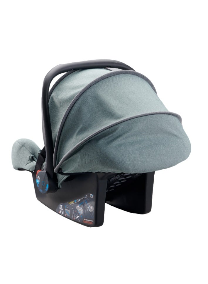 Infant carrier-style child safety seat for cars, newborn baby sleeping basket, portable car cradle, meeting ECE R44 standards.