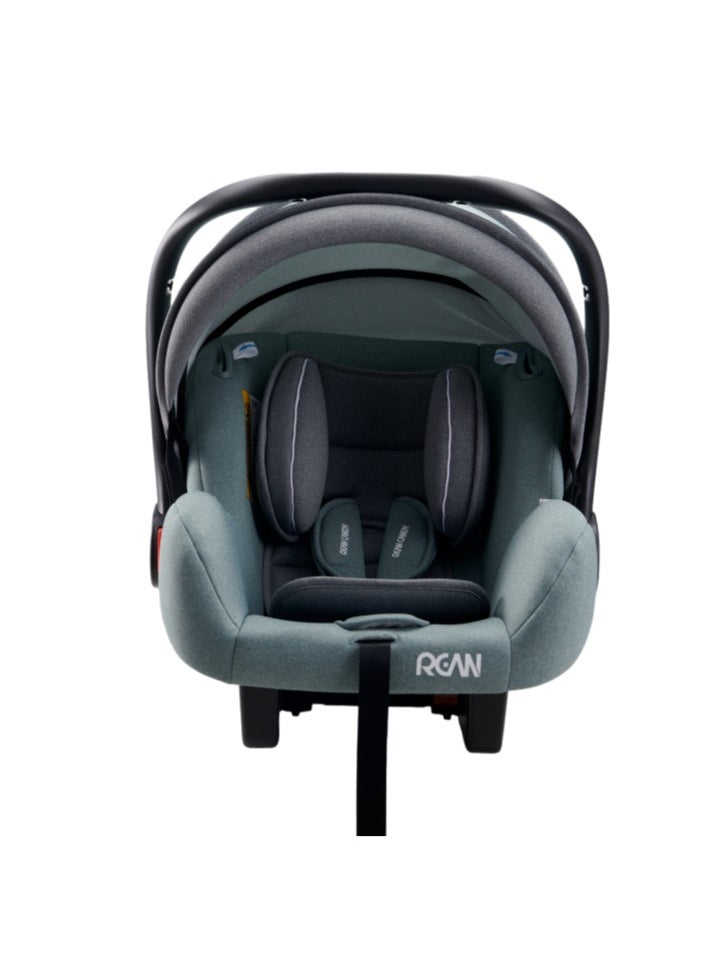 Infant carrier-style child safety seat for cars, newborn baby sleeping basket, portable car cradle, meeting ECE R44 standards.