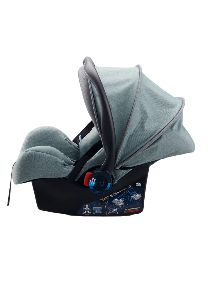 Infant carrier-style child safety seat for cars, newborn baby sleeping basket, portable car cradle, meeting ECE R44 standards.