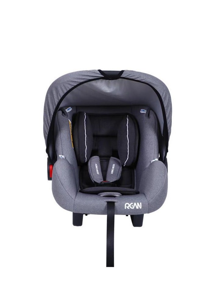 Infant carrier-style child safety seat for cars, newborn baby sleeping basket, portable car cradle, meeting ECE R44 standards.