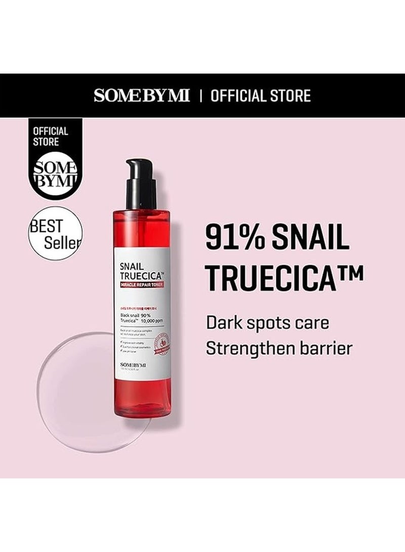 Snail Truecica Miracle Repair Face Toner - Made From Snail Mucin For Sensitive Skin - Daily Repair  Toner For Skin Texture And Pigmentation Care 135ml