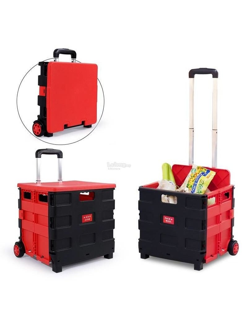 Folding Shopping Trolley Cart Box