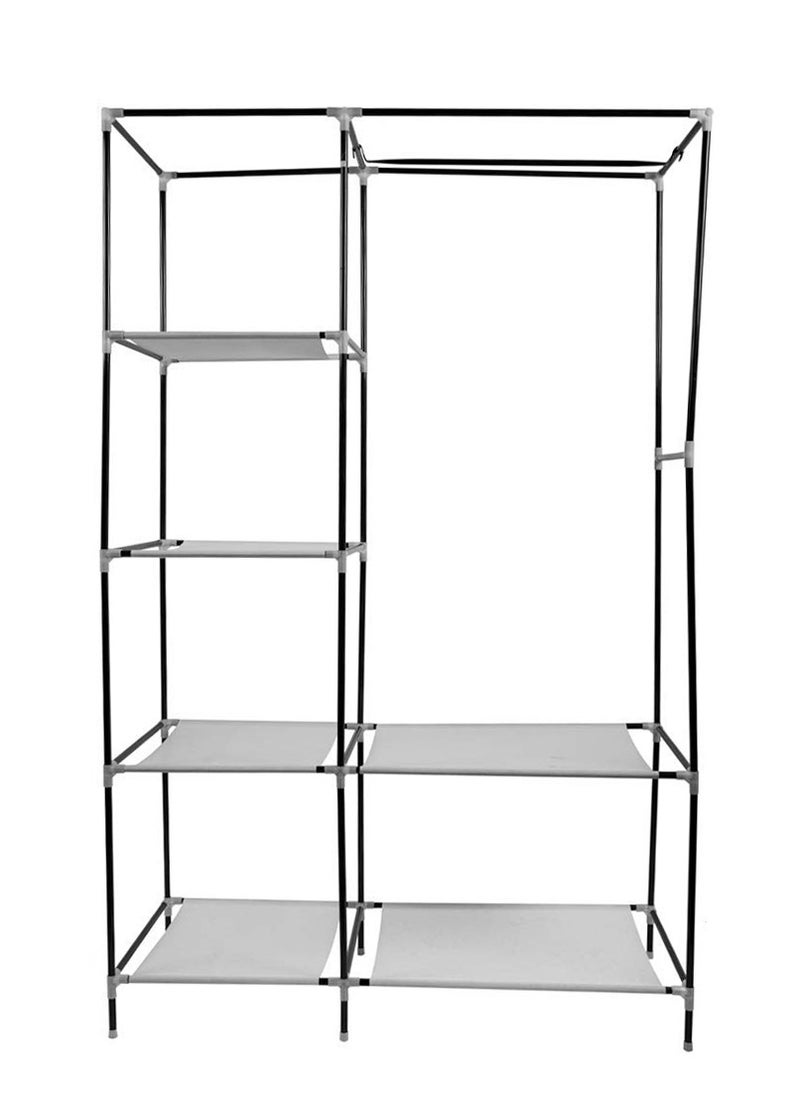 NDL 88105 5 Tier Multi Purpose Wardrobe Storage Organizer Clothes Rack Brown