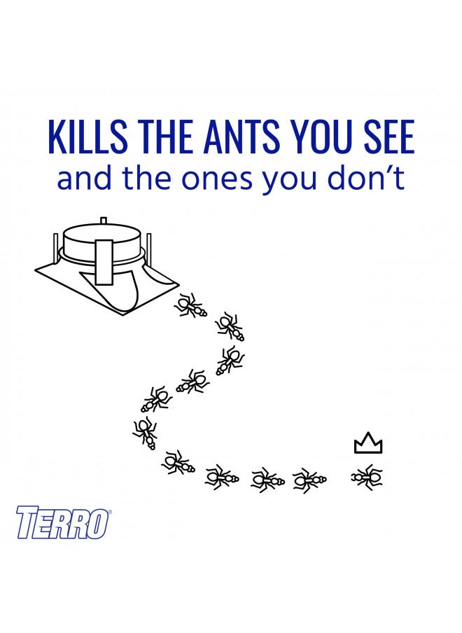 TERRO T1804SR Outdoor Ready-to-Use Liquid Ant Bait Killer and Trap - Kills Common Household Ants - 8 Bait Stations