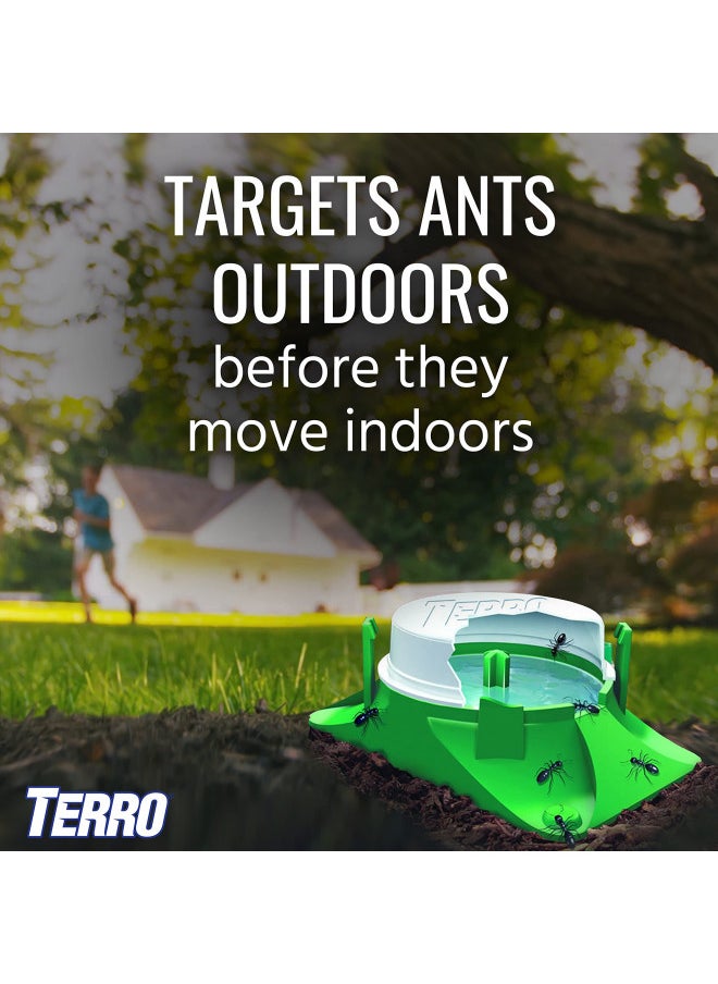 TERRO T1804SR Outdoor Ready-to-Use Liquid Ant Bait Killer and Trap - Kills Common Household Ants - 8 Bait Stations