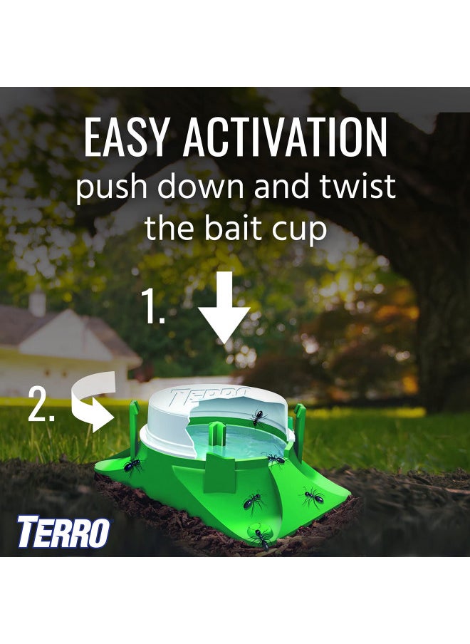 TERRO T1804SR Outdoor Ready-to-Use Liquid Ant Bait Killer and Trap - Kills Common Household Ants - 8 Bait Stations