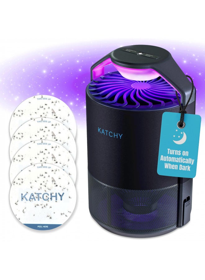 Katchy Automatic Indoor Insect Trap - Self-Activating Killer for Mosquitos, Gnats, Moths, Fruit Flies - Non-Zapper Traps for Inside Your Home - Catch Insects with Suction, Bug Light & Sticky Glue