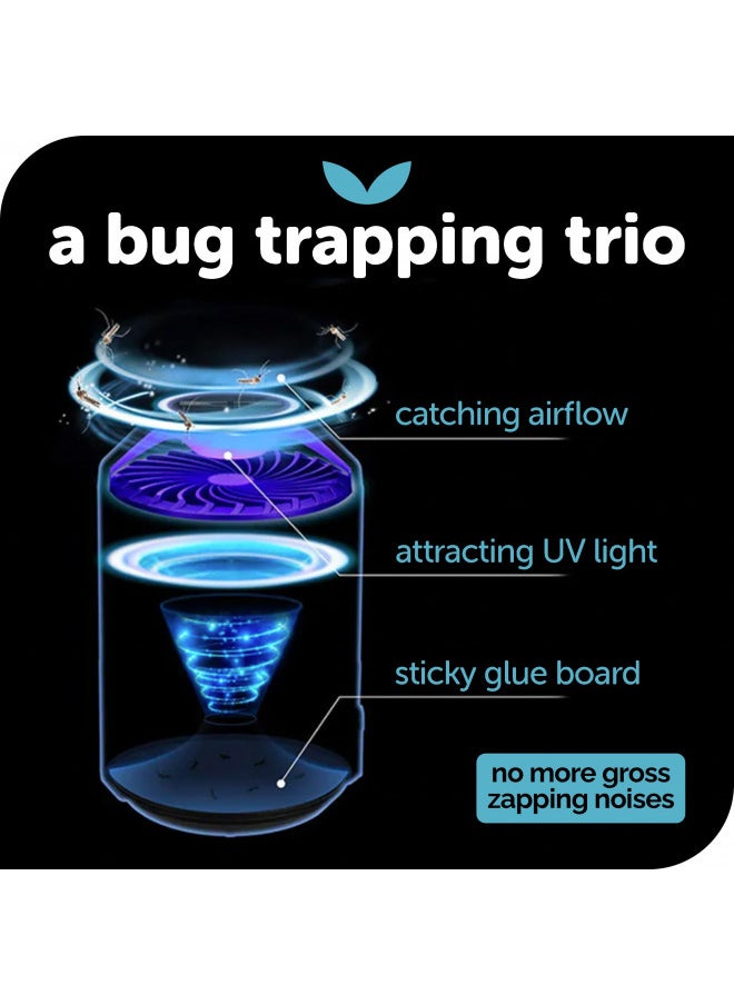 Katchy Automatic Indoor Insect Trap - Self-Activating Killer for Mosquitos, Gnats, Moths, Fruit Flies - Non-Zapper Traps for Inside Your Home - Catch Insects with Suction, Bug Light & Sticky Glue