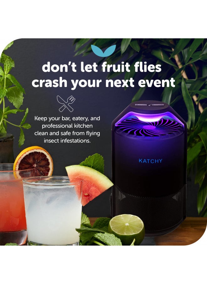 Katchy Automatic Indoor Insect Trap - Self-Activating Killer for Mosquitos, Gnats, Moths, Fruit Flies - Non-Zapper Traps for Inside Your Home - Catch Insects with Suction, Bug Light & Sticky Glue