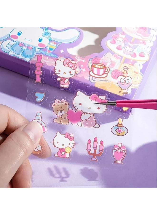 Anime Girl Stickers - 100 Sheets Sanrio Stickers Kit, Vinyl Cartoon Aesthetic Decorative Sticker Set, Ideal for Scrapbooking, Journaling, Laptops, and Room Decoration