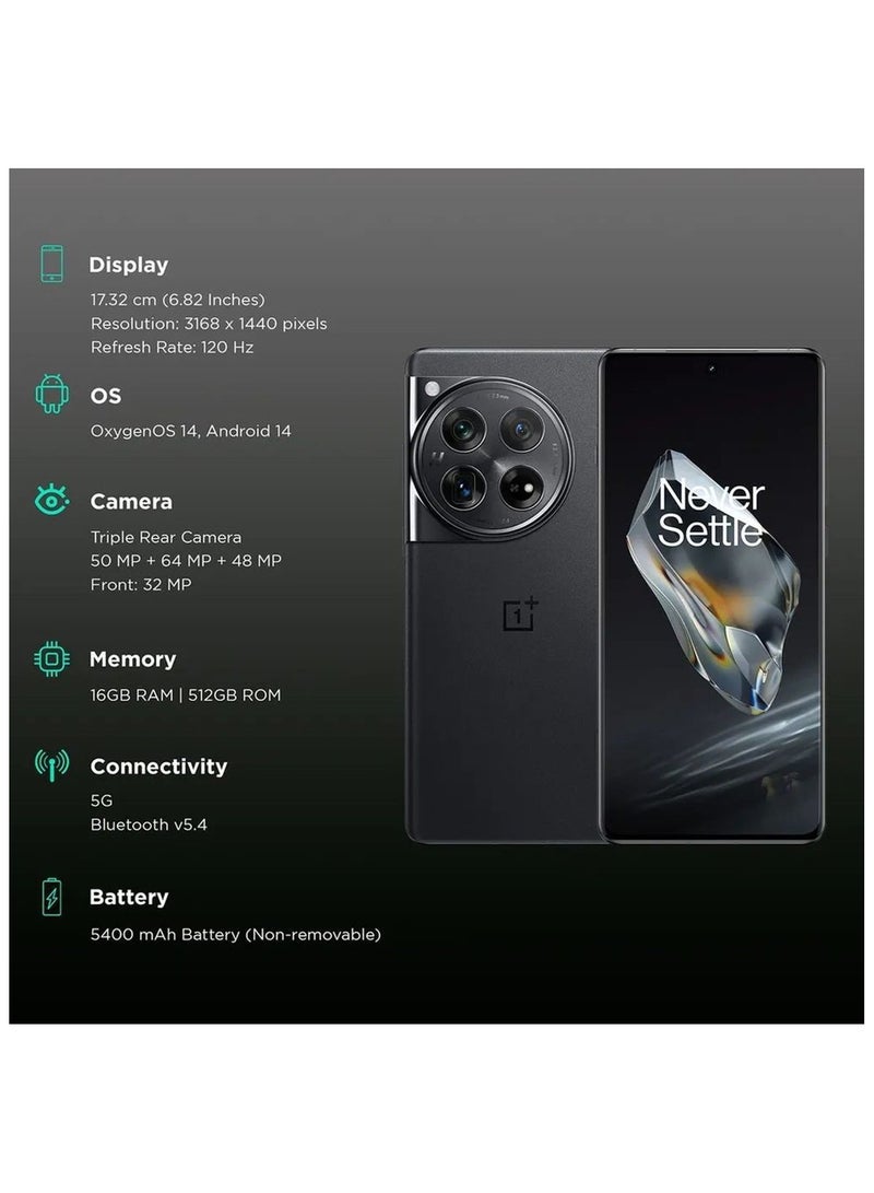 12 Dual Sim Silky Black 16GB RAM 512GB 5G- International Version