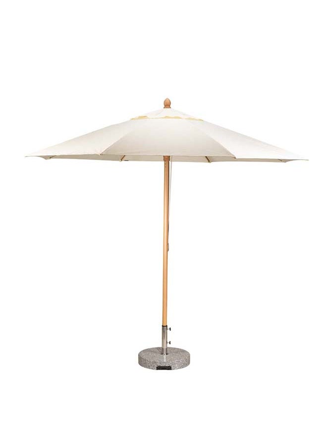 SUNCOAST 3 Meter Round Shape Center Pole Umbrella Frame Only - Woodlook Finish Beige