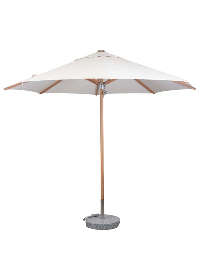 SUNCOAST 3-Meter Round Aluminum Umbrella in Woodlook Finish