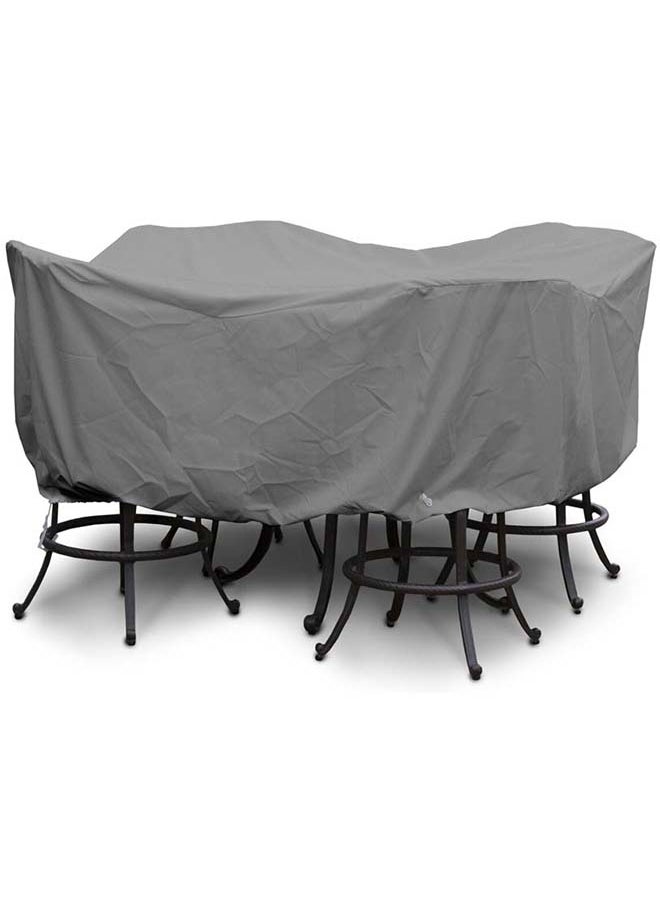 Loungeset Cover - 420D Ripstop Breathable Fabric, UV50+, Cool Gray 340x260x70cm