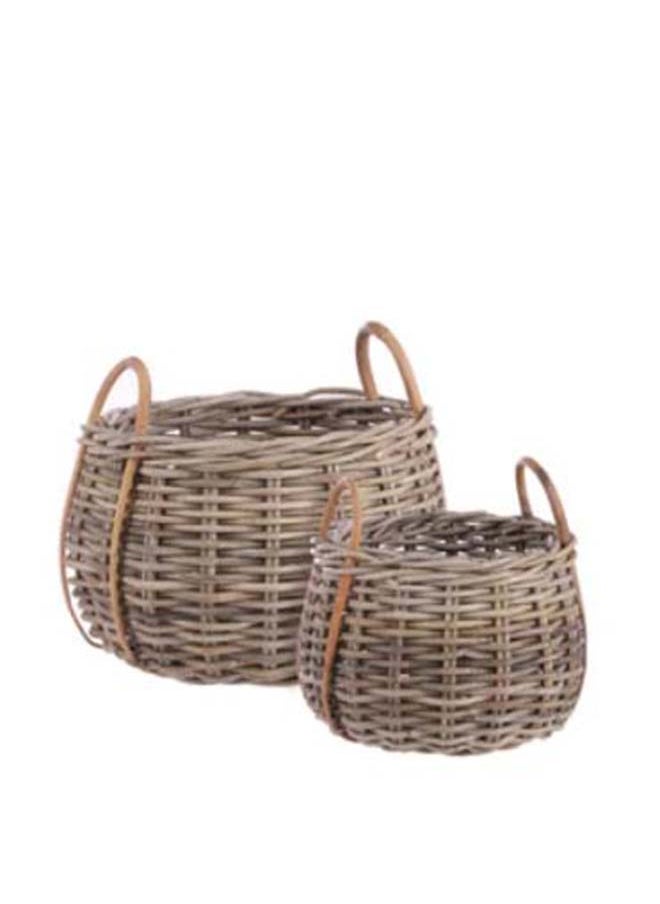 Suncoast Cameo Basket Natural Rattan Fiber/Plastic (L) (One Unit Only)