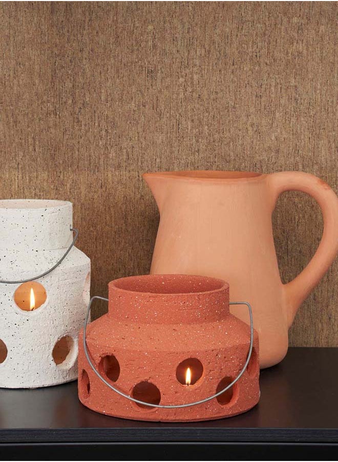 Suncoast Pietra Lantern Terracotta (S) - Beige