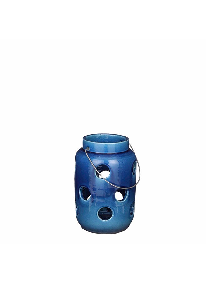 Arena Ceramic Lantern (M)-Blue