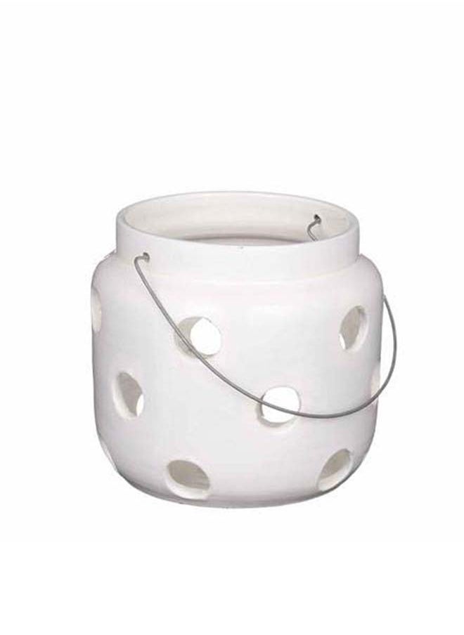 Arena Ceramic Lantern (S)-White