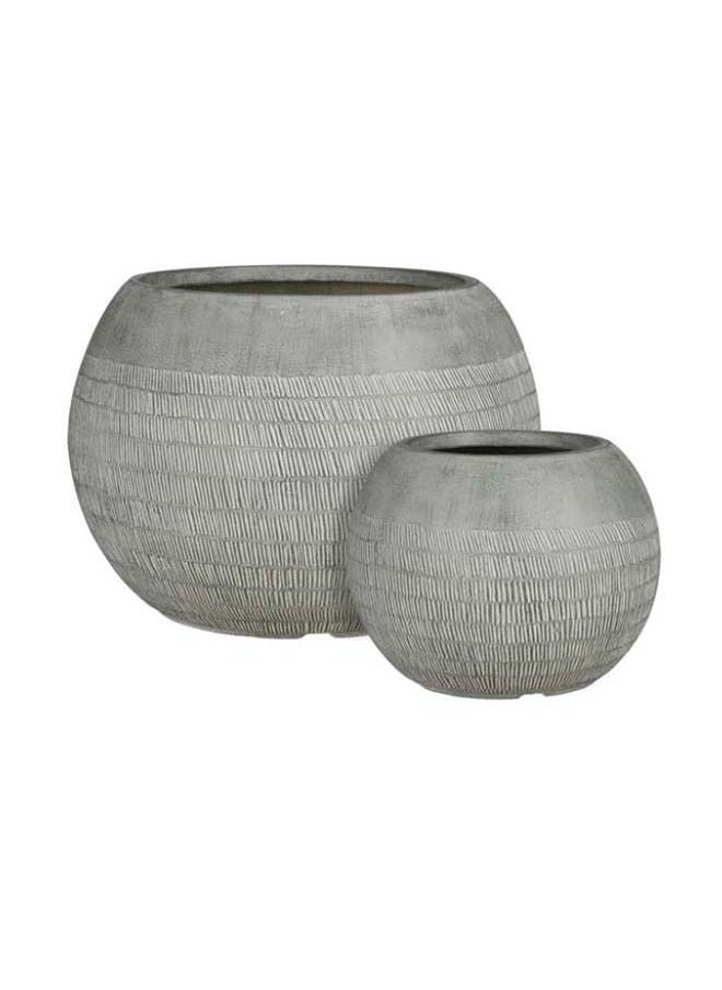 Zembla Round Pot (L)-Off White