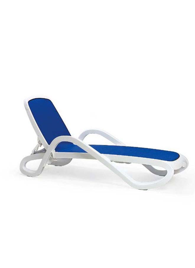 Nardi Alfa Sun Lounger - White & Blue