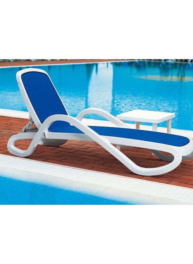 Nardi Alfa Sun Lounger - White & Blue