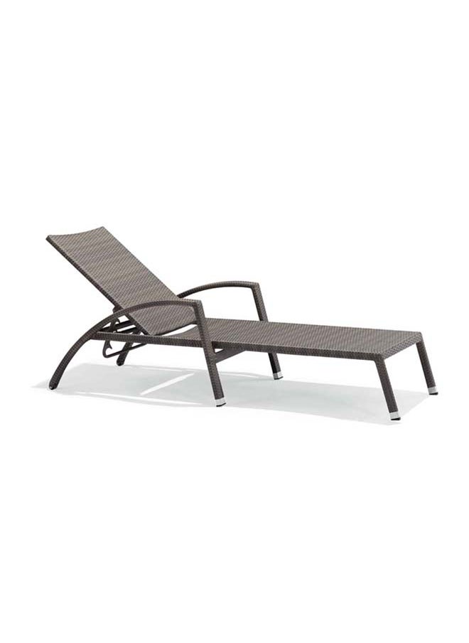 Higold Feature Sunlounger - Dark Brown Synthetic Rattan with Wheels