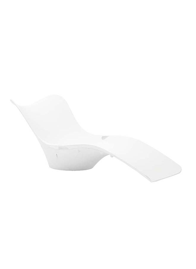 Inpool Sun Lounger - White 183x83.5x71cm with #316 Stainless Steel Screws, Pack of 2