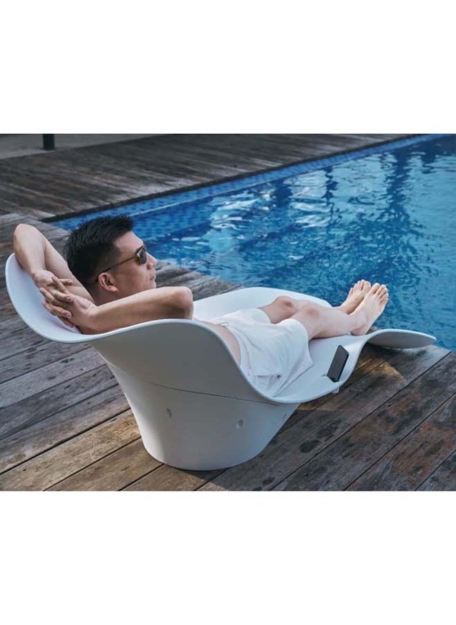 Inpool Sun Lounger - White 183x83.5x71cm with #316 Stainless Steel Screws, Pack of 2