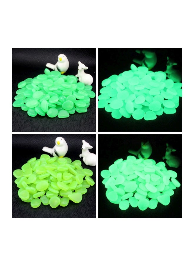100-Piece Glow-In-The-Dark Fish Tank Pebble Set Blue