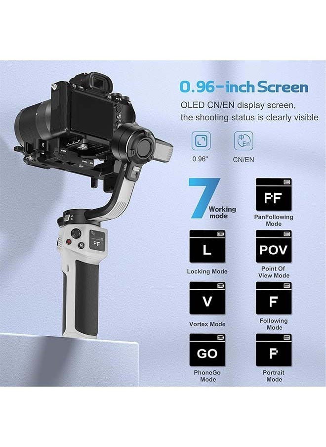 ZHIYUN CINEPEER Weebill 3E[Official], 3-Axis Lightweight Gimbal Stabilizer for DSLR & Mirrorless Camera Canon/Sony/Panasonic/Nikon, 3KG Payload, Native Vertical Shooting, Bluetooth Shutter Control