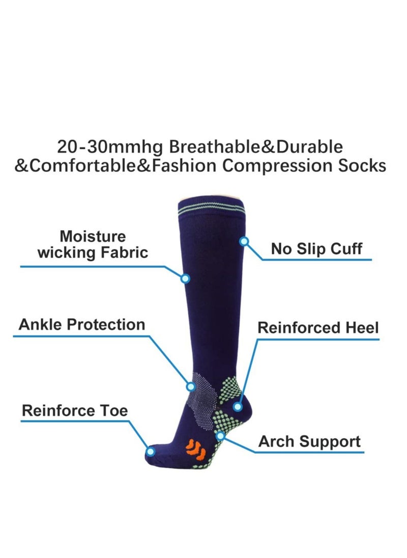 20-30 mmHg 4 Pair Medical Sport Compression Sock Unisex cotton support socks for Men Women Nurse