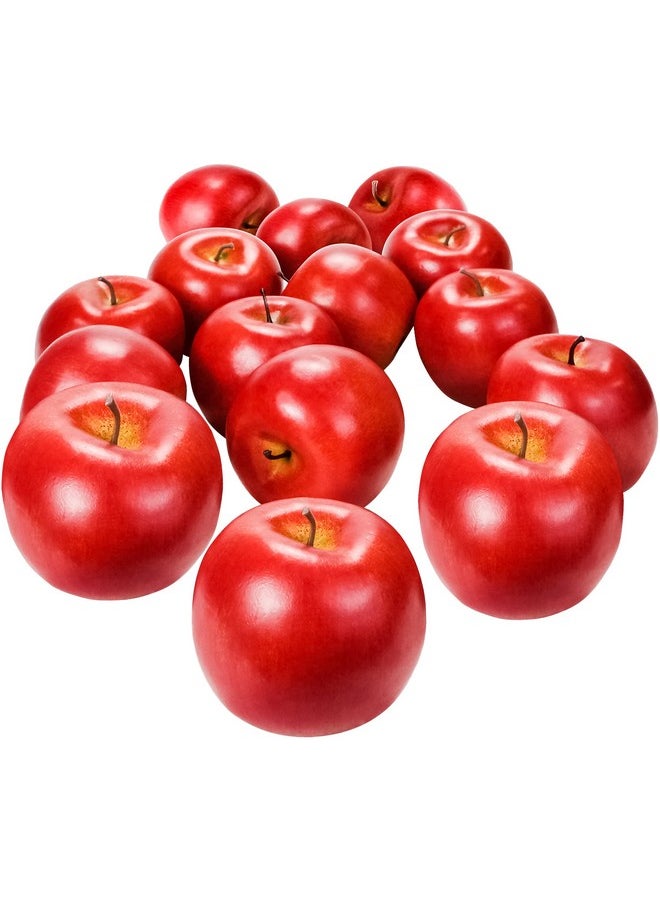 Artificial Apples 12Pcs Artificial Fruits Faux Apples Foam Plastic Apple Decorative Fruits Fake Fruits Red Apples Lifelike Simulation For Home House Kitchen Party Photography Decoration