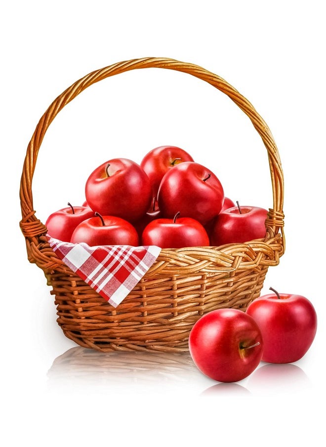 Artificial Apples 12Pcs Artificial Fruits Faux Apples Foam Plastic Apple Decorative Fruits Fake Fruits Red Apples Lifelike Simulation For Home House Kitchen Party Photography Decoration