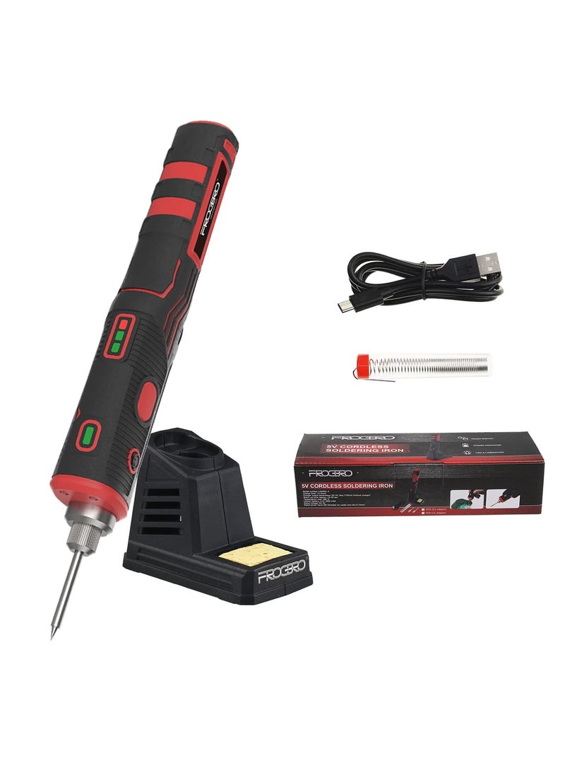 Cordless Soldering Iron Kit Max 968℉ Fast Heating Portable USB Rechargeable High Capacity with Touch Sensor & LED Spotlight Upgrade 11W 2500mAh