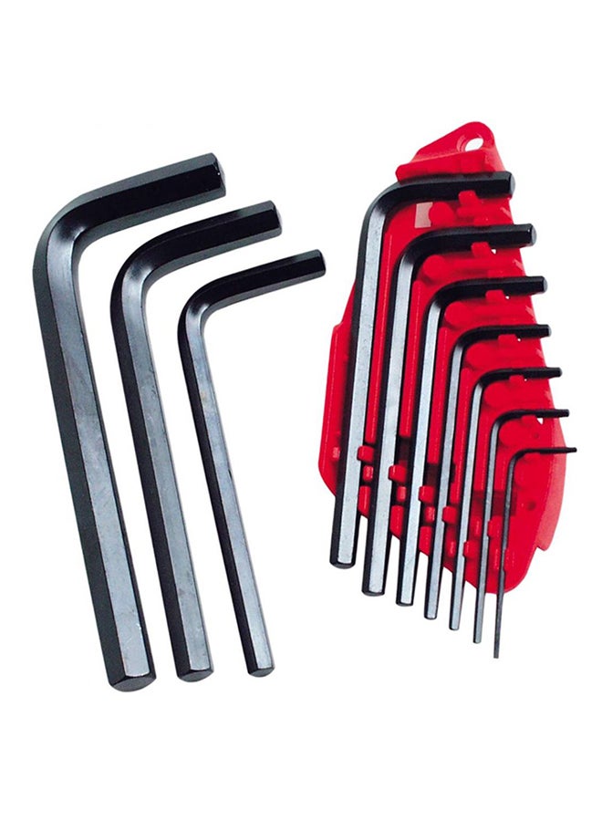 0-69-253 Straight Male Elbow Hex Key 10 Piece Set Silver