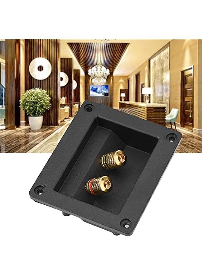 2 Way Speaker Box Terminal Cup Binding Post, Power Speaker Screw-in Terminal Plates, Subwoofer Plug Acoustic Components for HiFi Speaker, Speaker Terminal Box for DIY Home Speaker Kits