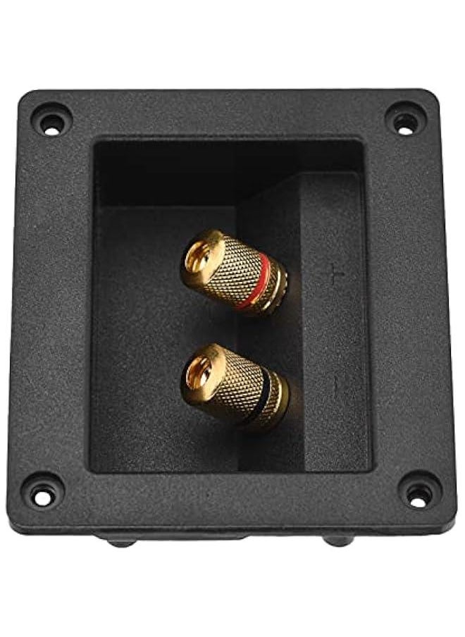 2 Way Speaker Box Terminal Cup Binding Post, Power Speaker Screw-in Terminal Plates, Subwoofer Plug Acoustic Components for HiFi Speaker, Speaker Terminal Box for DIY Home Speaker Kits